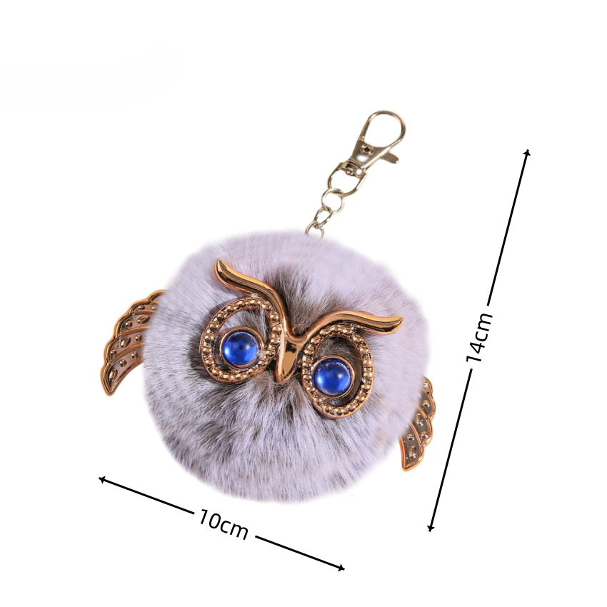Wholesale Zinc Alloy Cute Plush Owl Keychain