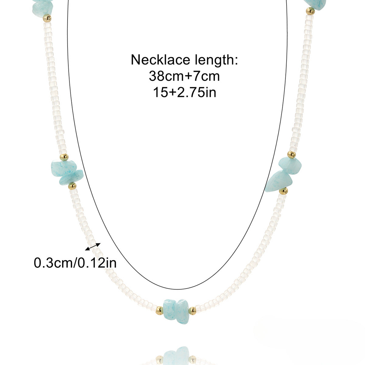 Wholesale Colored Beaded Alloy Necklaces