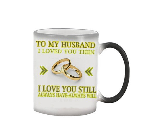 Wholesale Rings Wives Husbands Color Changing Ceramic Mugs
