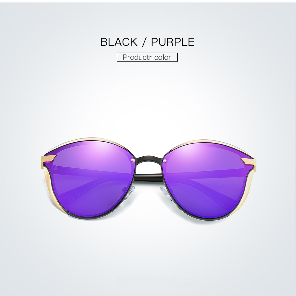 Wholesale Metal Polarized Cat Eye PC Sunglasses