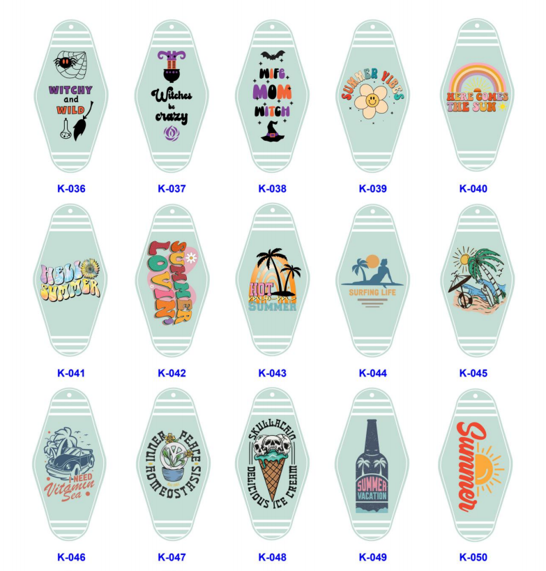 Wholesale 15pcs Rainbow Hotel Keychain Stickers Motel Keychain Card