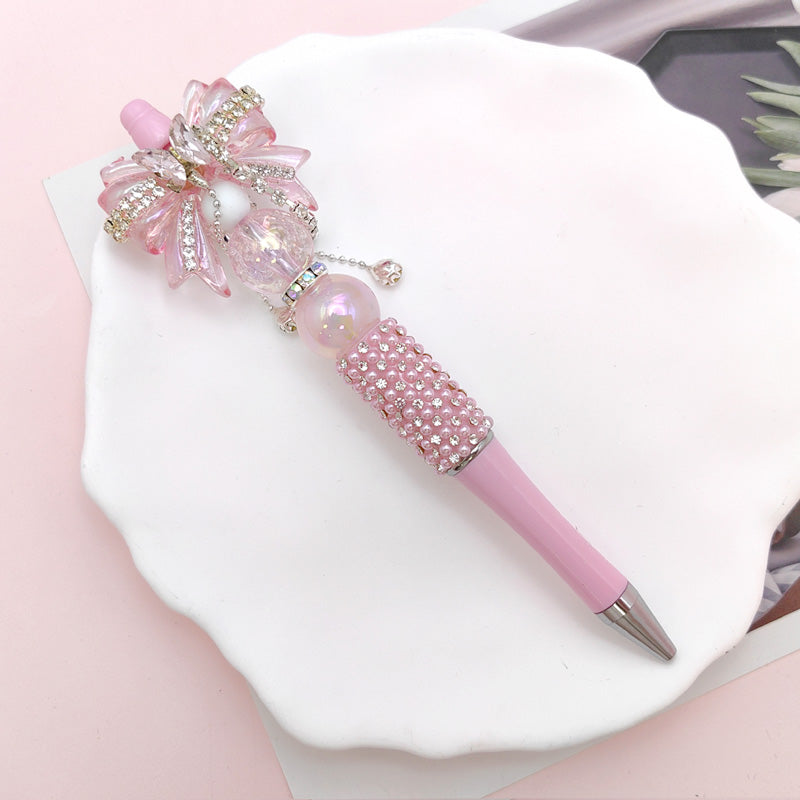 Wholesale Beaded Pen Pearl Rhinestone Bow Lace Pen Handmade Boutique Beaded Pen