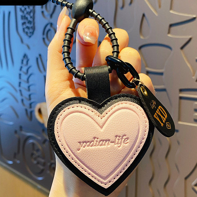 Wholesale Creative Heart Shaped Leather Keychain