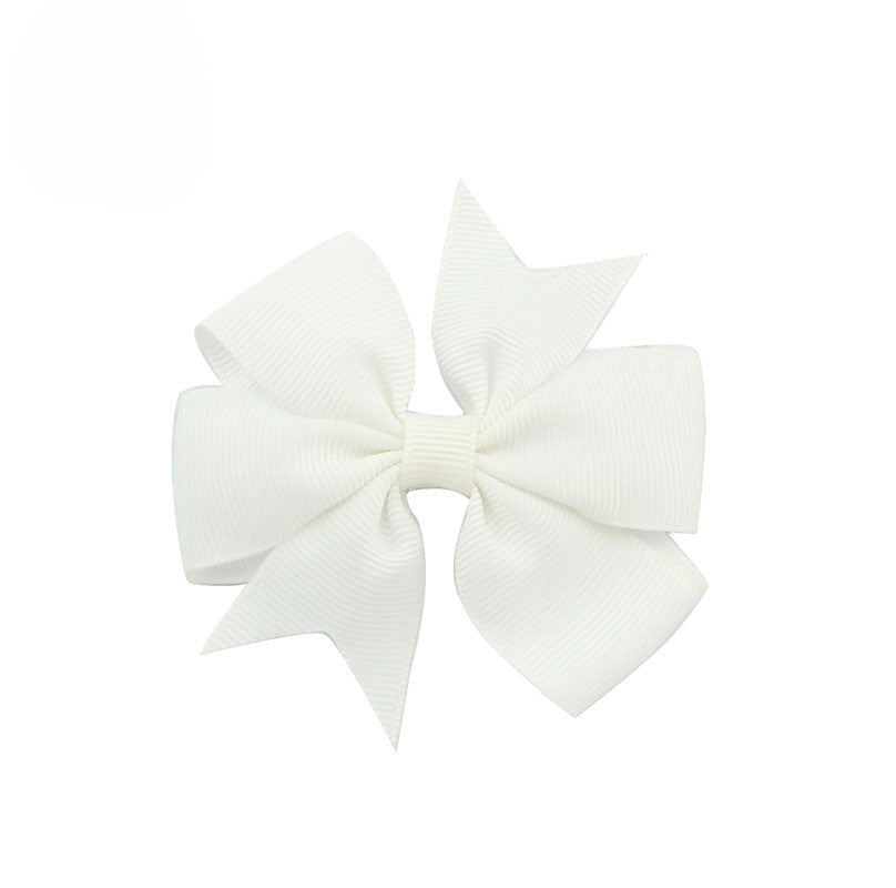 Wholesale 10pcs Handmade Baby Dovetail V Ribbed Ribbon Bow Hairpin