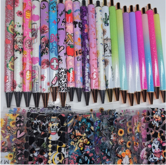 Wholesale Random Stickers 20/50/100pcs UV DTF Wraps & Cartoon Random Styles Bookmark Stickers for Crafts wraps