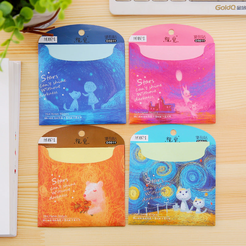 Wholesale Creative Cartoon Colored Paper Brick Convenience Stickers