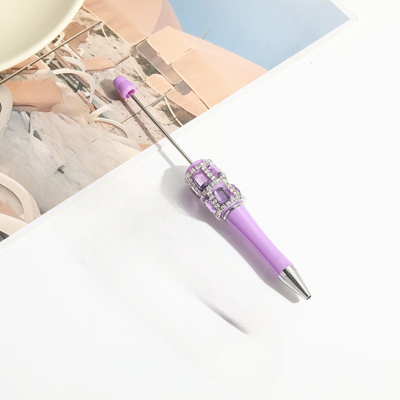 Wholesale 10pcs Beadable Pens Heavy Works Drill DIY Hands Handmade Round Bead Pen