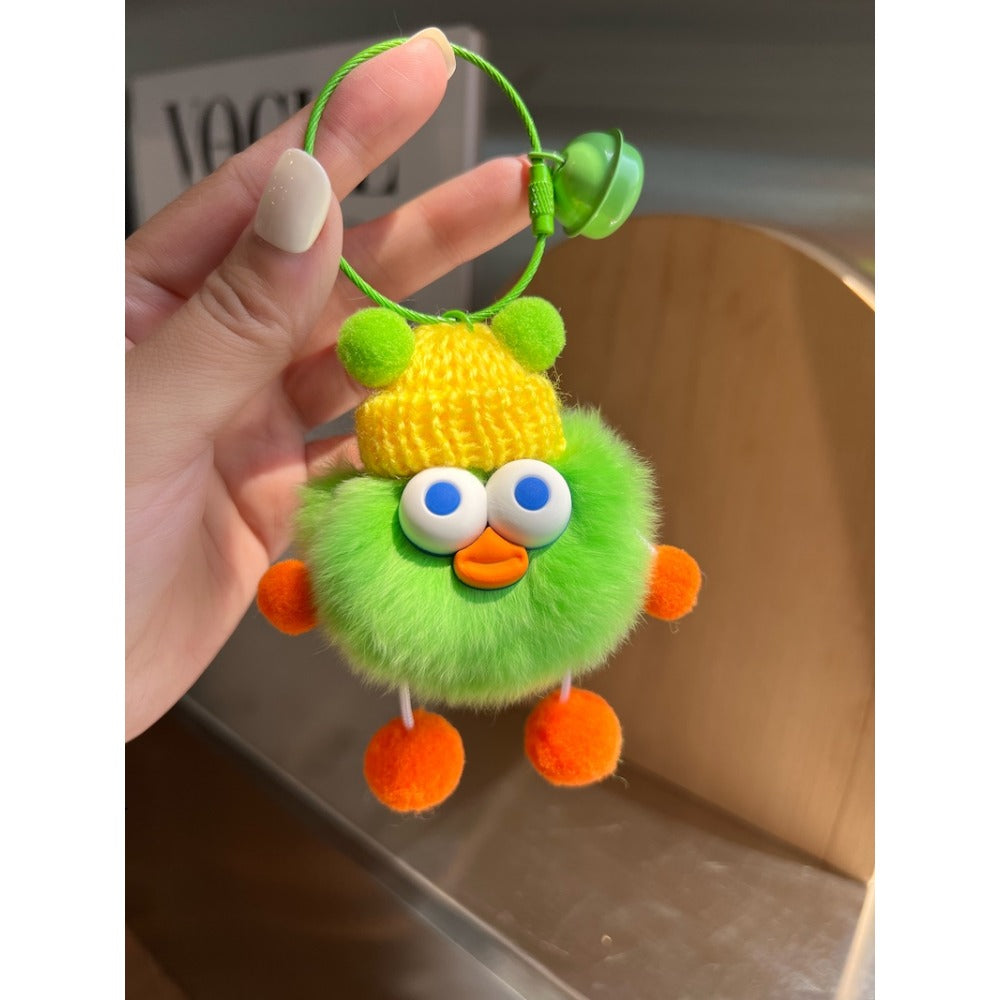 Wholesale Cute Duckling Plush Ball Keychain
