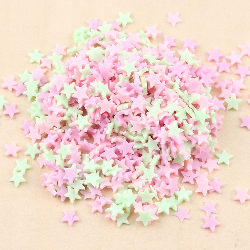 Wholesale 20g/pcak for Air Traffic Control Pens, Soft Ceramic Wire Fragments, Love Five Pointed Star Snowflake Mixed Decoration Accessories