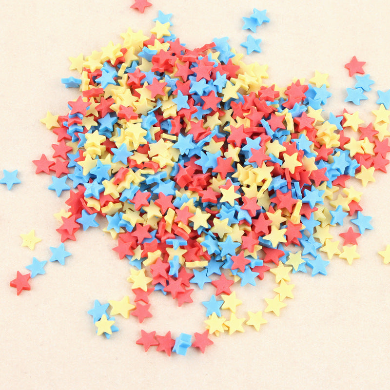 Wholesale 20g/pcak for Air Traffic Control Pens, Soft Ceramic Wire Fragments, Love Five Pointed Star Snowflake Mixed Decoration Accessories