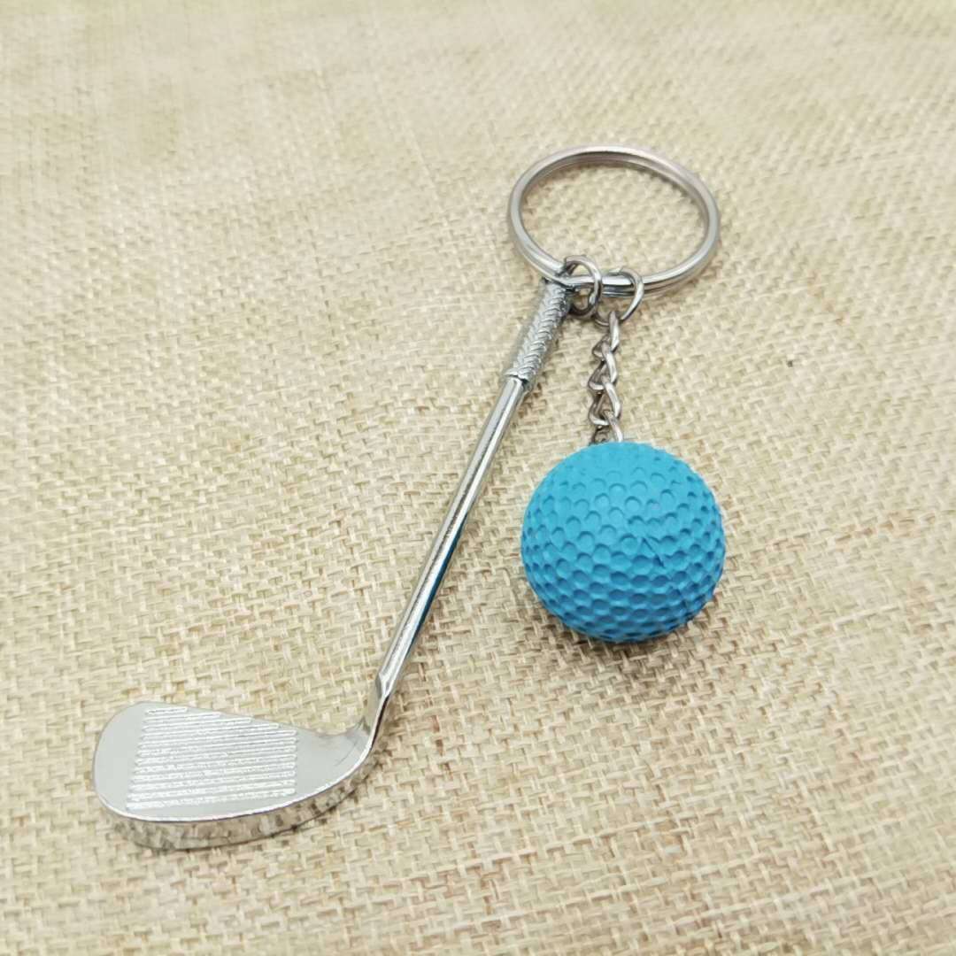 Wholesale Creative Golf Balls Metal Keychain