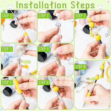 Wholesale Beadable  Pen Colorful DIY for Beadable Pen Empty Tube Pen