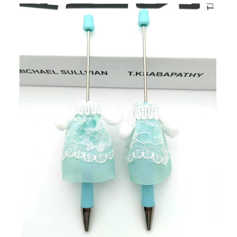 Wholesale Beadable Pens Long Skirt Doll Lace Cloth DIY Ballpoint Pen