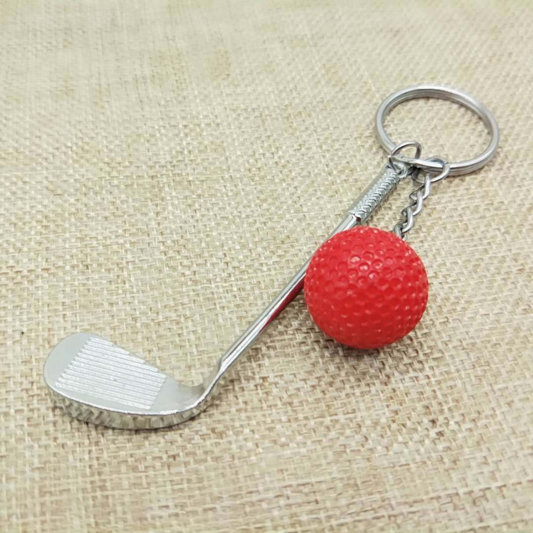 Wholesale Creative Golf Balls Metal Keychain