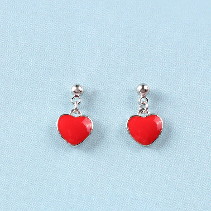 Wholesale Color Drop Glaze 925 Sterling Silver Earrings