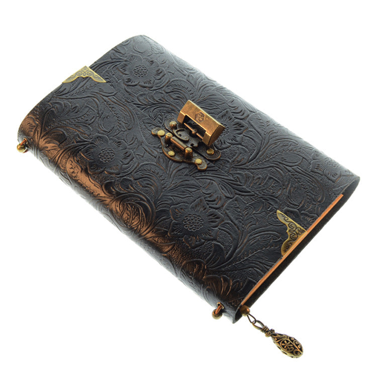 Wholesale Vintage Carved Lock Leather Notebooks