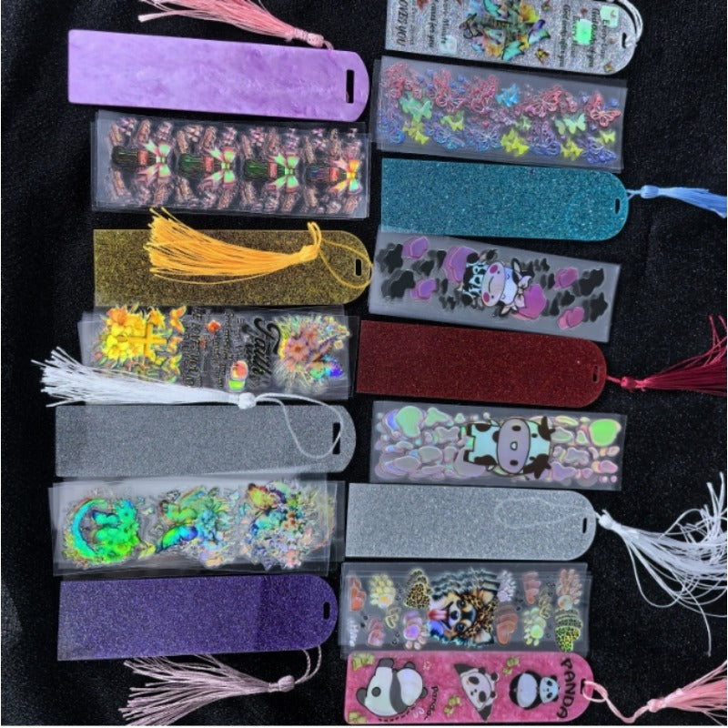 Wholesale Random Holographic Stickers 20/50/100pcs UV DTF Wraps Pen Sticker & Cartoon Random Styles Bookmark Stickers for Crafts Wraps