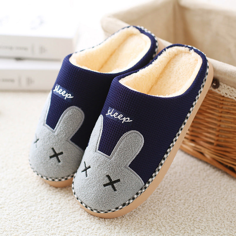 Wholesale Rabbit Home Non-slip Woolen Cotton Slippers