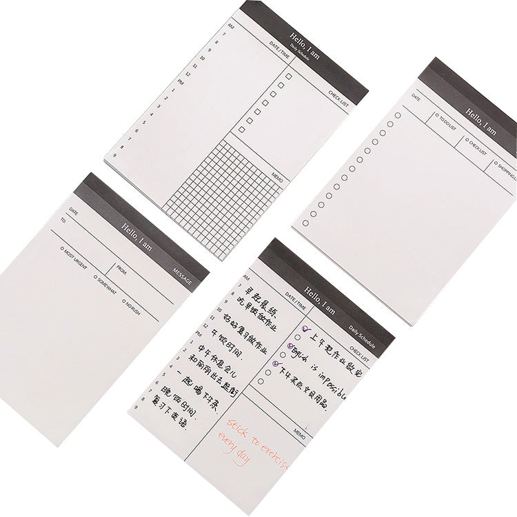 Wholesale Paper Black Simple Post-it Notes