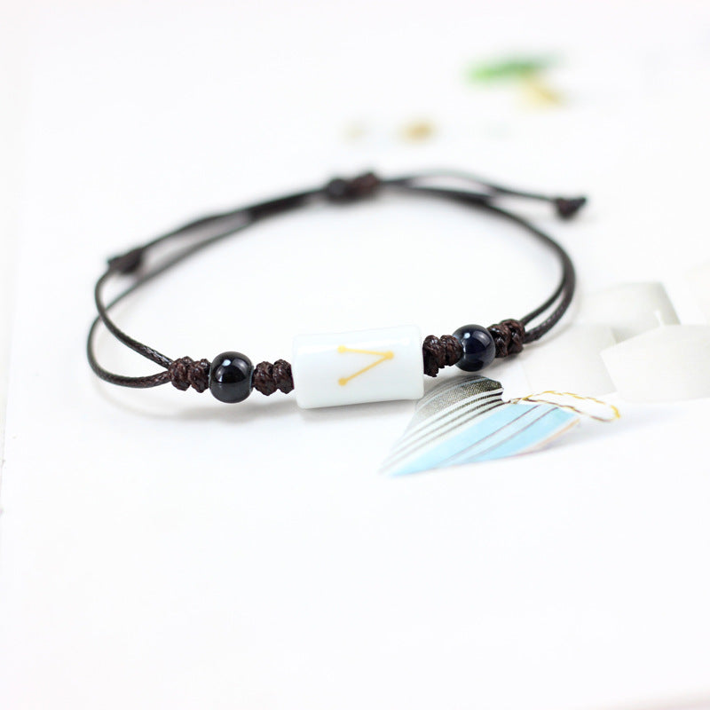 Wholesale Twelve Constellation Ceramic Couple Bracelet