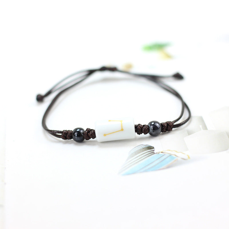 Wholesale Twelve Constellation Ceramic Couple Bracelet