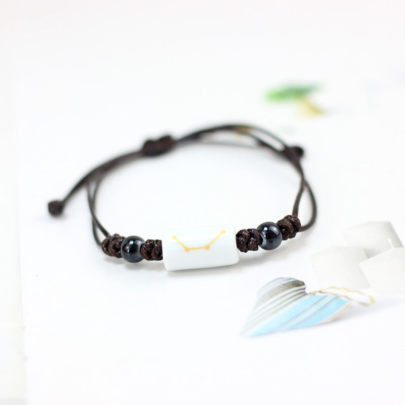 Wholesale Twelve Constellation Ceramic Couple Bracelet