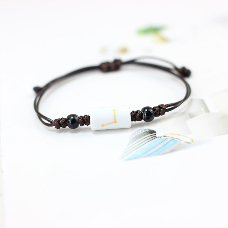 Wholesale Twelve Constellation Ceramic Couple Bracelet