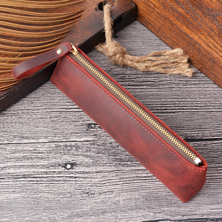 Wholesale Vintage Genuine Leather Handmade Pencil Case