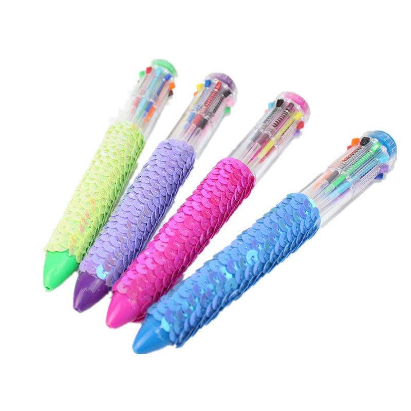 Wholesale Ten Color Plastic Ballpoint Pens