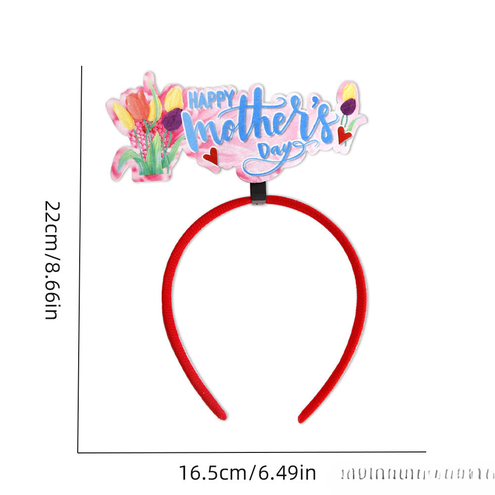 Wholesale Mother's Day Party Decorative Plastic Hair Hoops