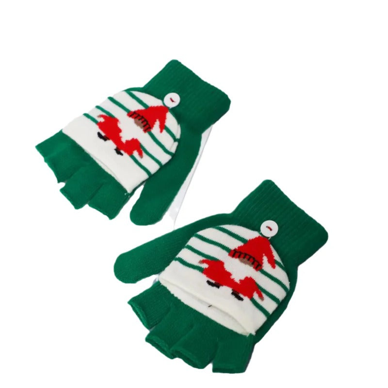 Wholesale 12pcs Christmas Minute Hand Knitted Cashmere Children's Gloves