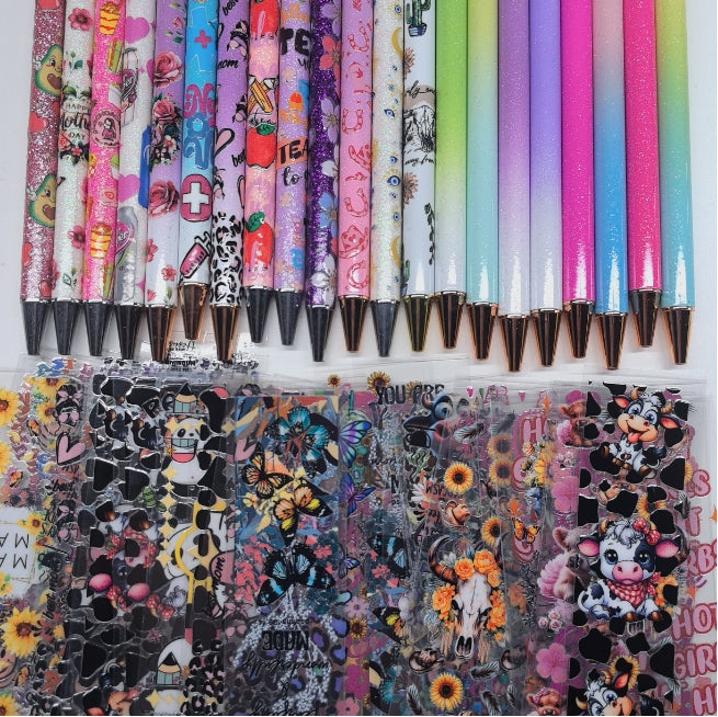 Wholesale Random Stickers 20/50/100pcs UV DTF Wraps & Cartoon Random Styles Bookmark Stickers for Crafts wraps