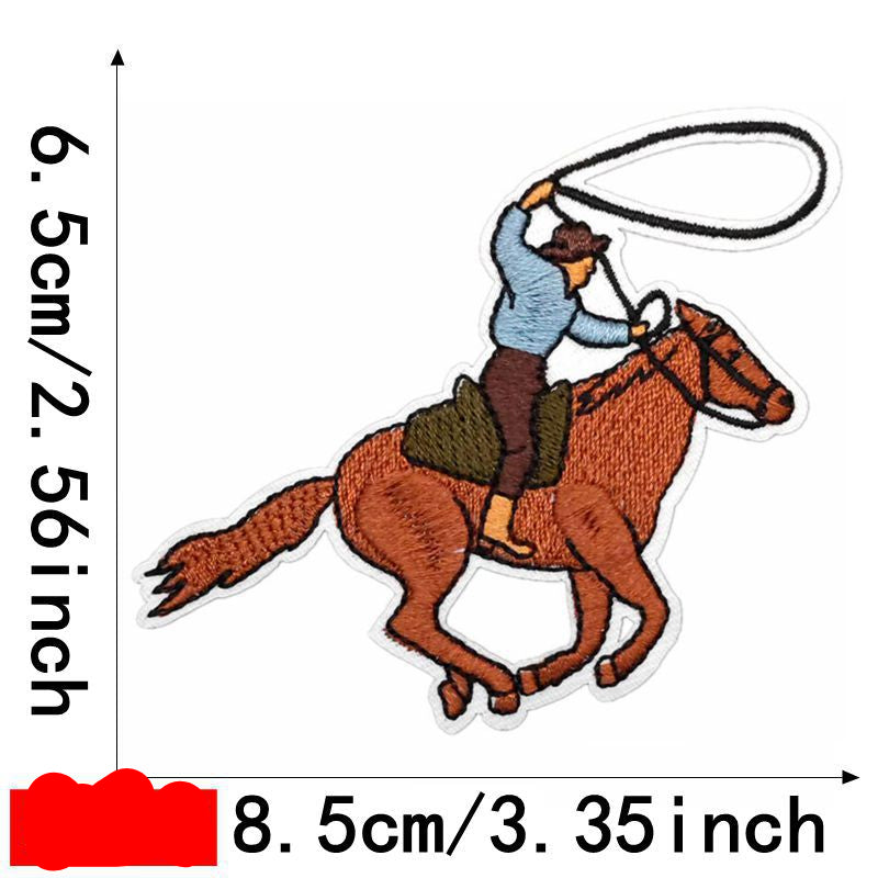 Wholesale Western Cowboy embroidery clothing patch