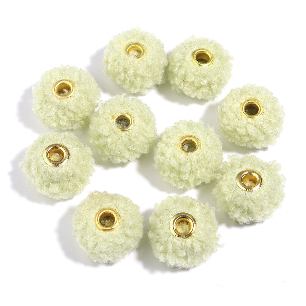 Wholesale 10pcs Colorful Fuzzy Spacer Beads