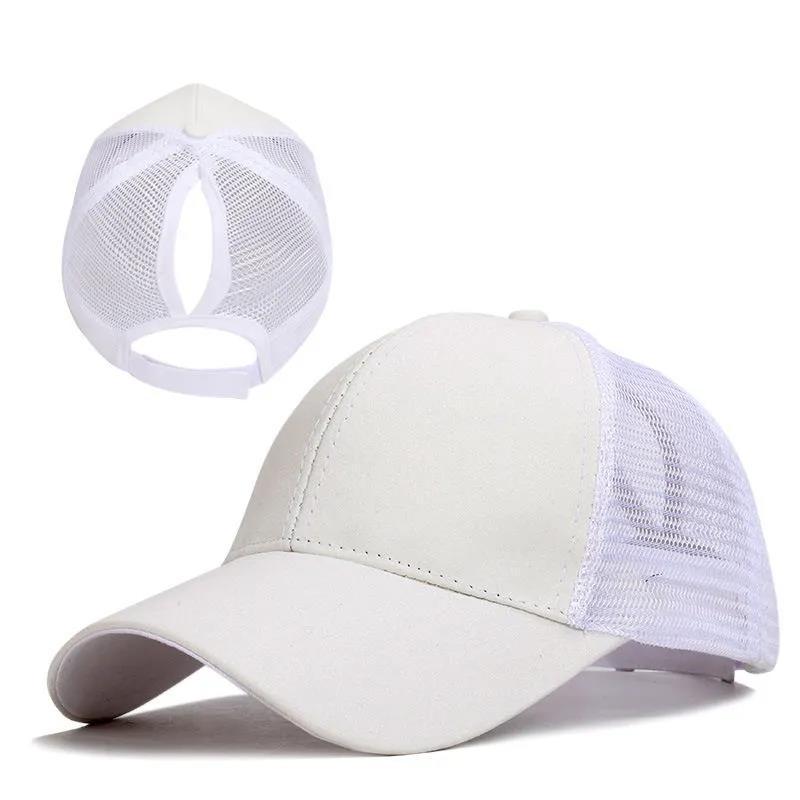 Wholesale Open Ponytail Hat Mesh Outdoor Casual Baseball Cap