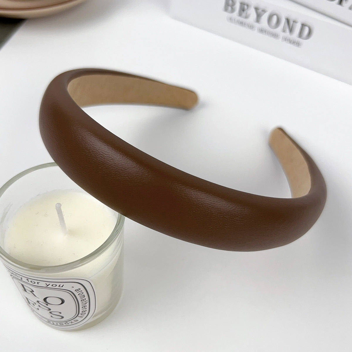 Wholesale Solid Color Wide-brimmed Sponge High Cranial Headband