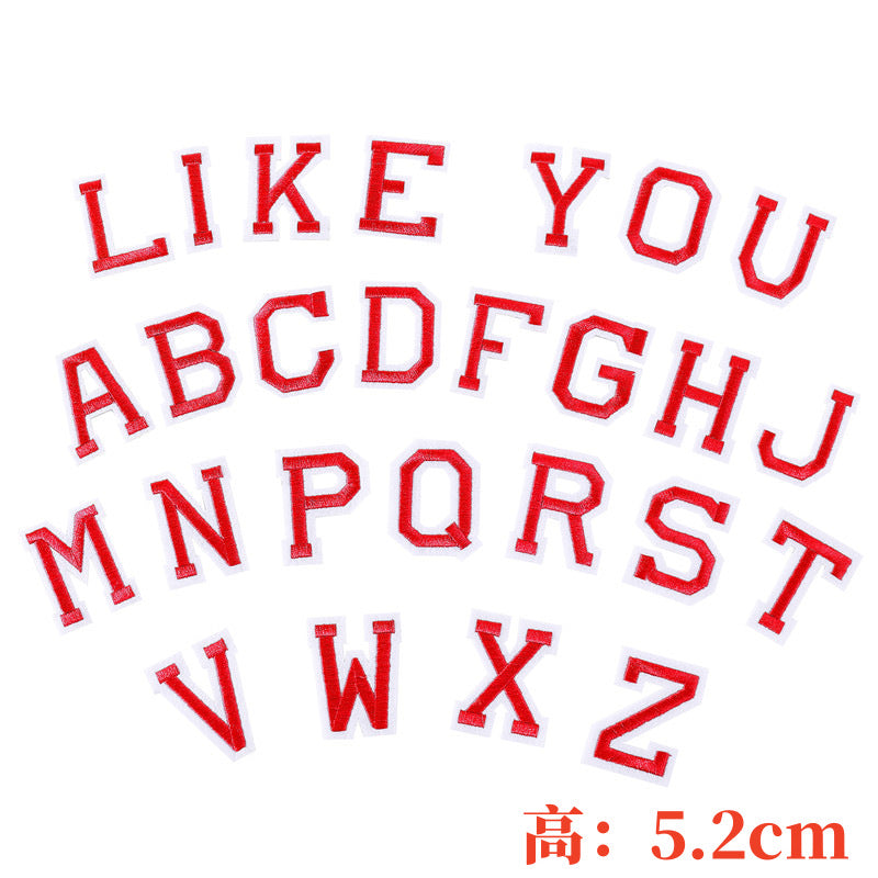 Wholesale A-Z alphabet embroidery patch