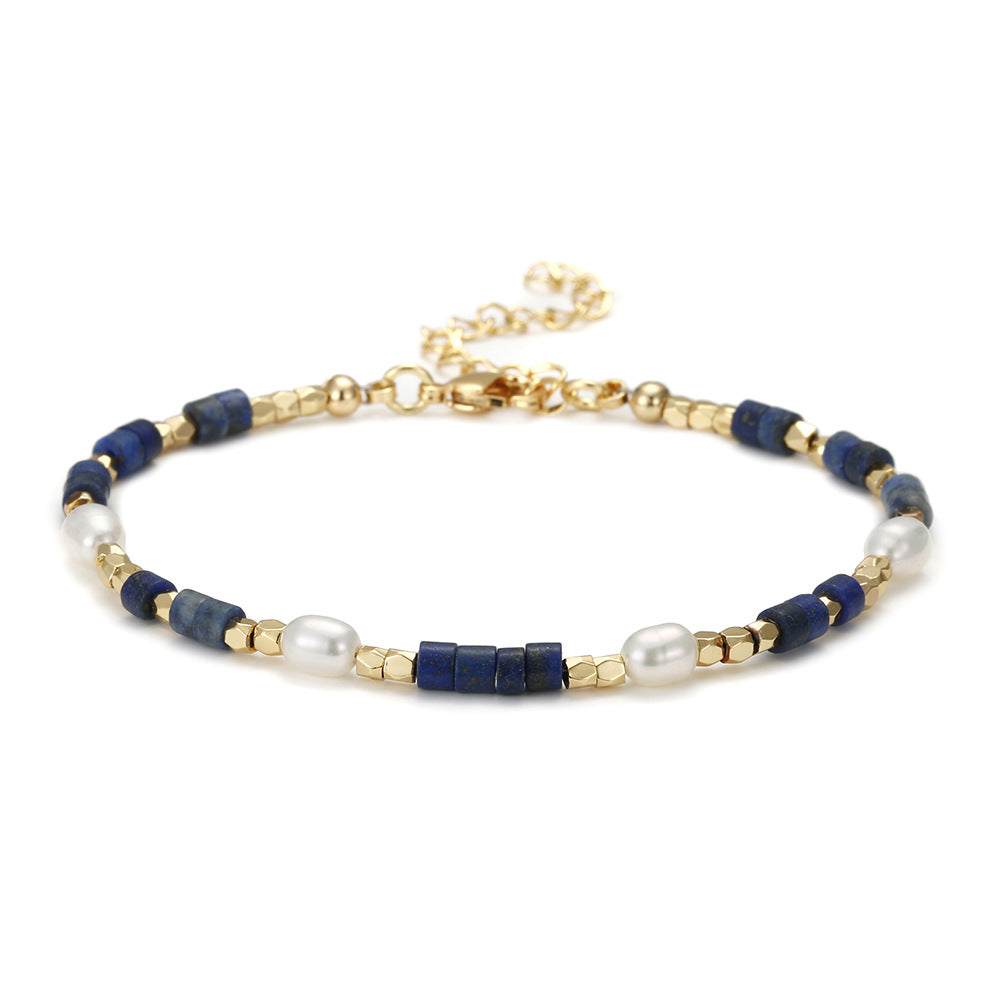 Wholesale Colored Stacked Natural Stone Bracelet