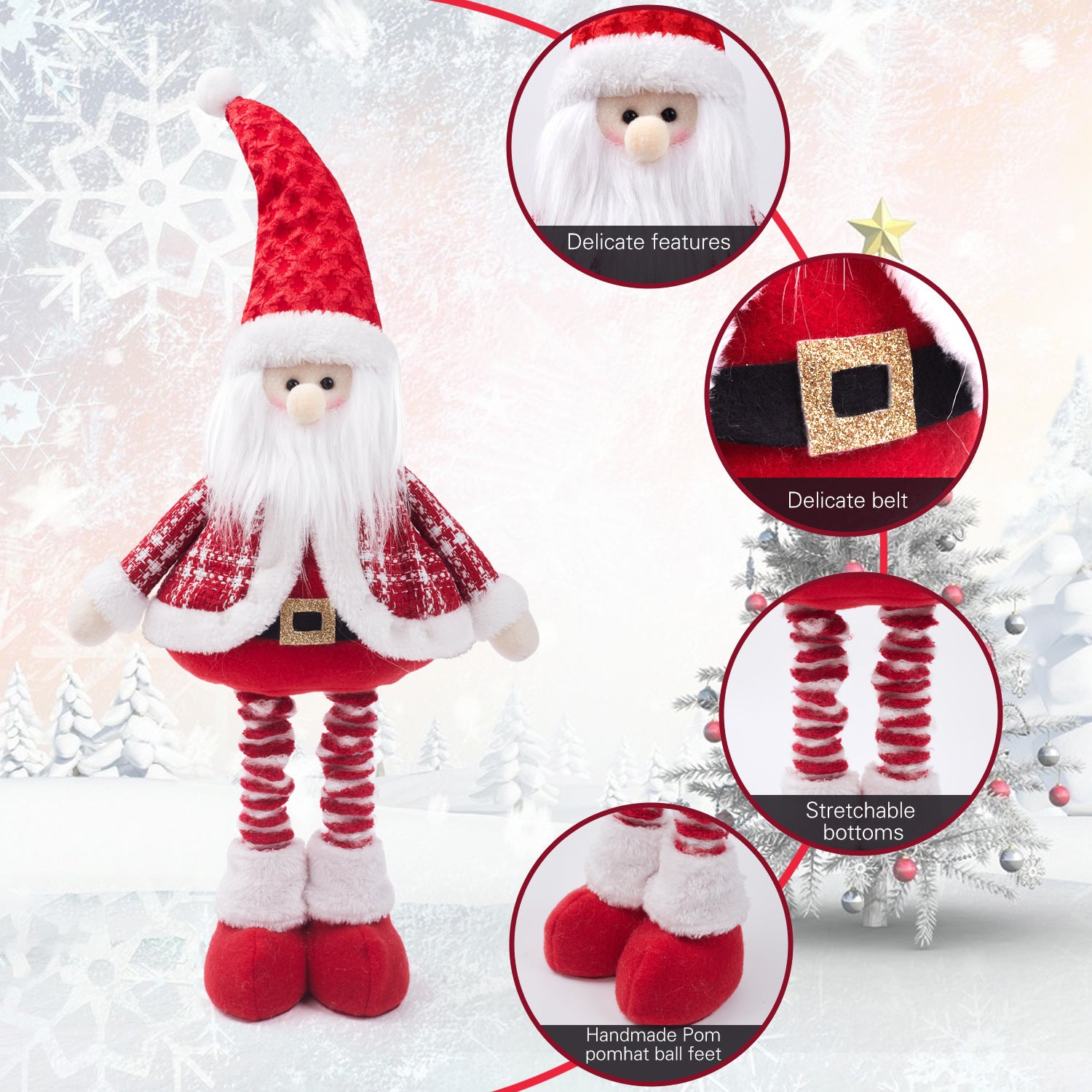 Wholesale Christmas Telescopic Doll Cute Elk Doll Ornaments