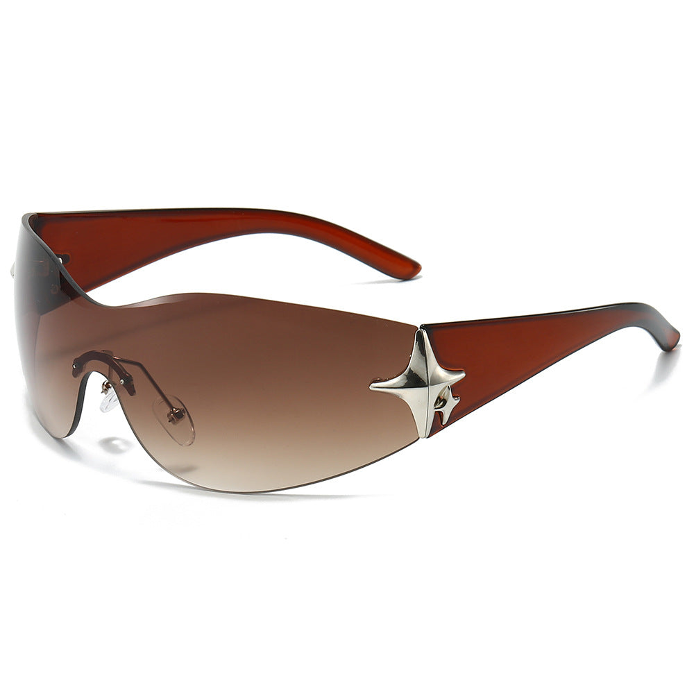 Wholesale Fashion Four-Pointed Star One-Piece Sunglasses
