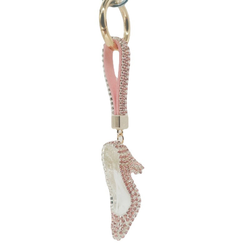 Wholesale Metal Rhinestone High Heel Keychain