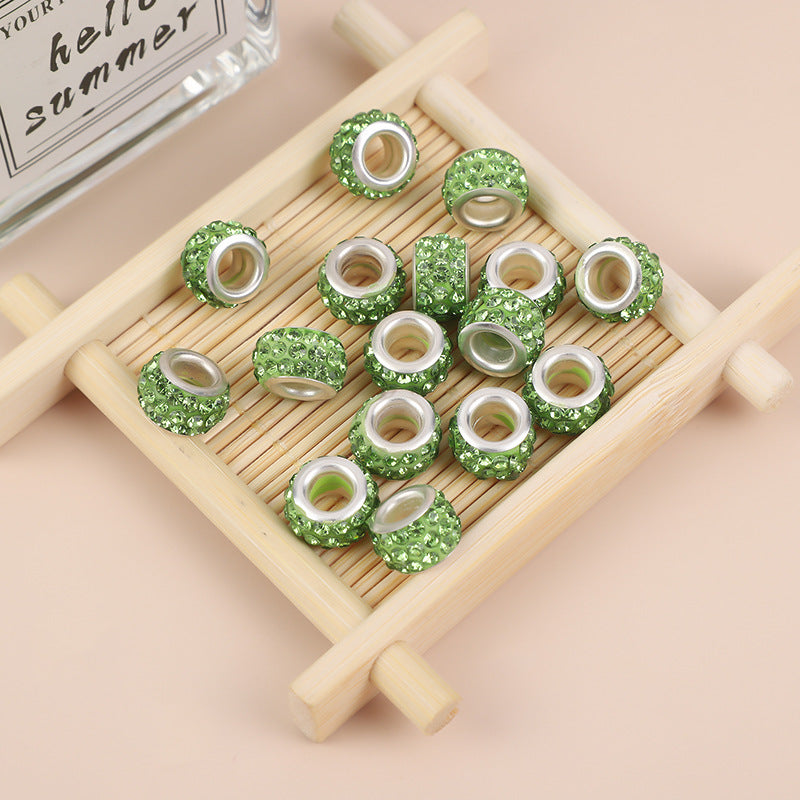 Wholesale 12mm Pandora Clay DIY Rhinestones Beads 100PCS