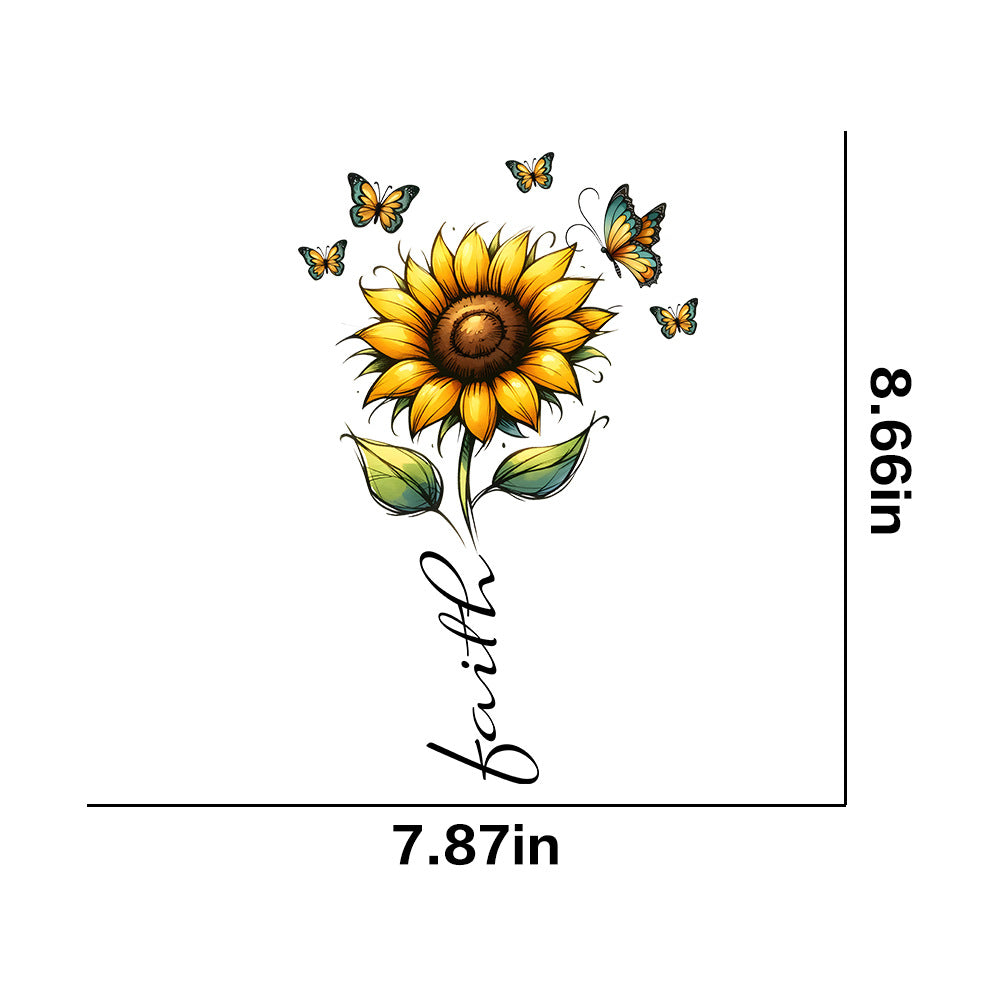 Wholesale 10pcs/pack Sunflower T-shirt heat transfer hot stamping