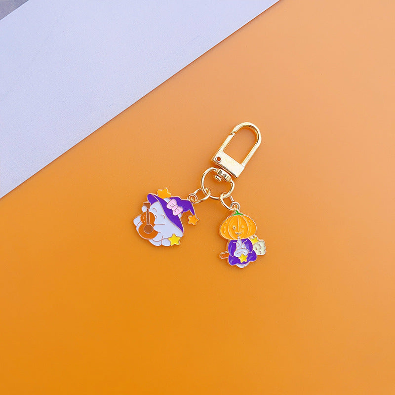 Wholesale Halloween Cartoon Imp Pumpkin Ghost Alloy Keychain