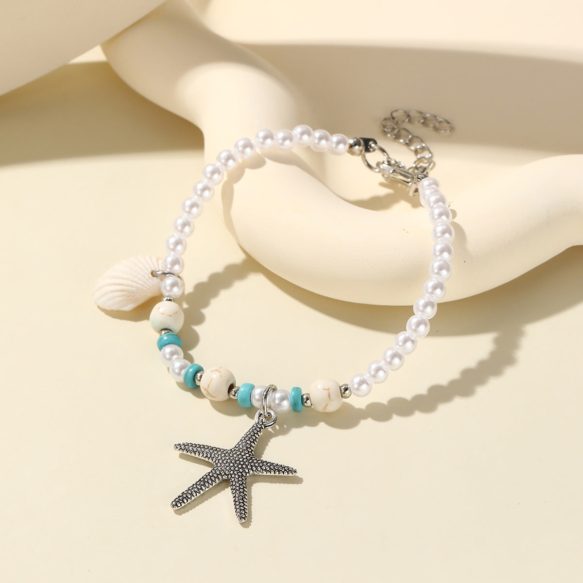 Wholesale Ocean Style Holiday Style Beach Series Beaded Shell Conch Starfish Bracelet