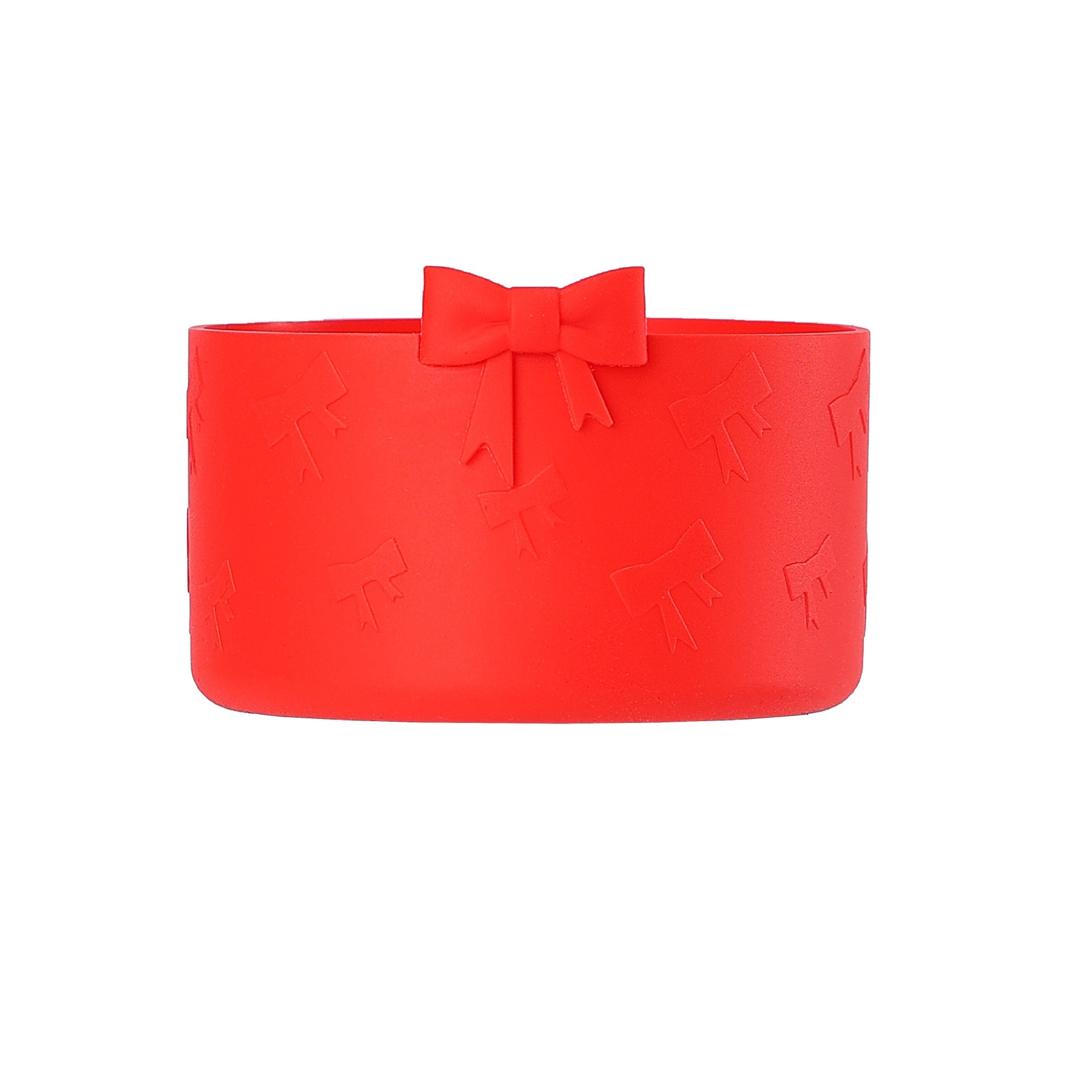 Wholesale new silicone cup cover non-slip cup cover three-dimensional bow 7.5CM ice bully cup universal base