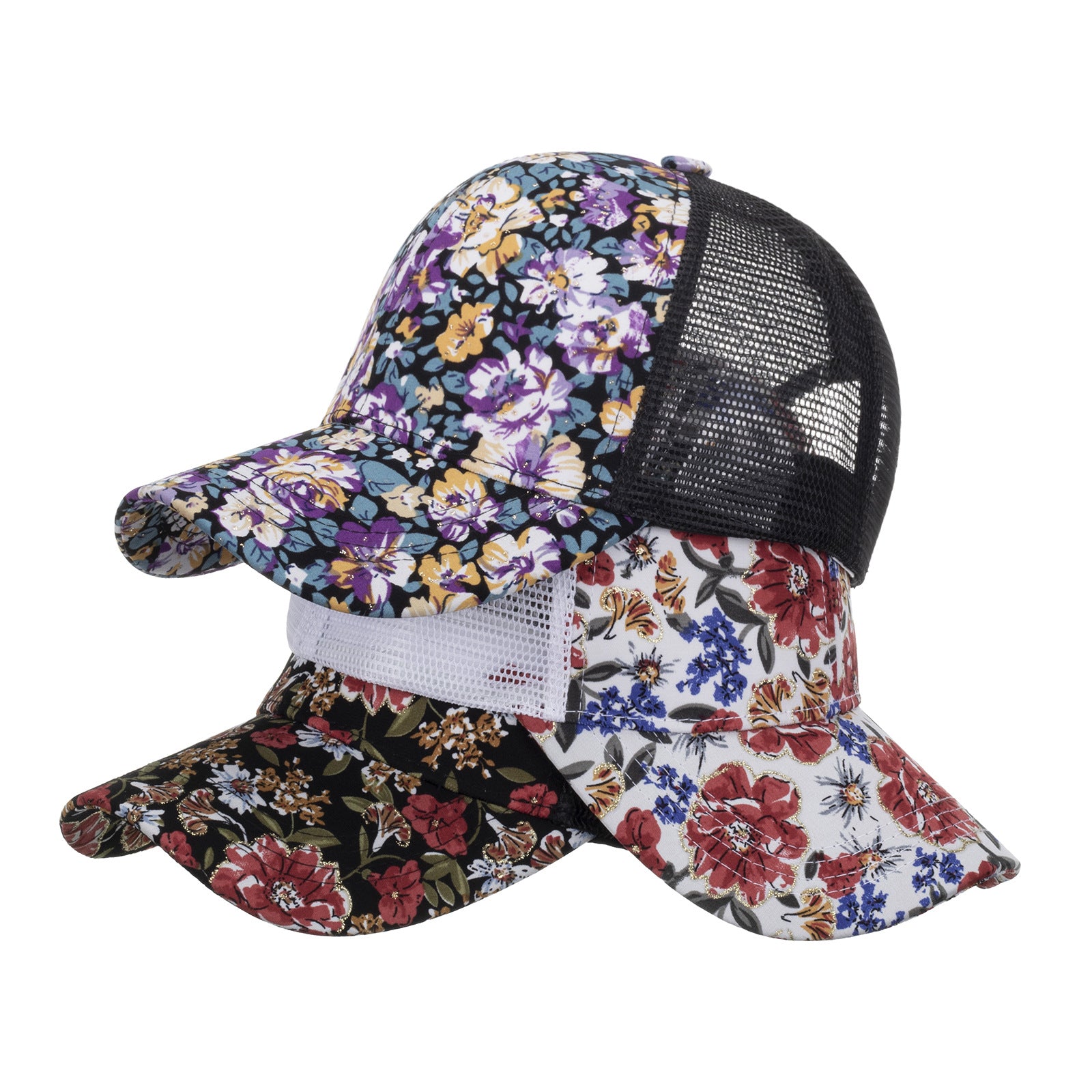 Wholesale Flower mesh hat baseball cap sun hat