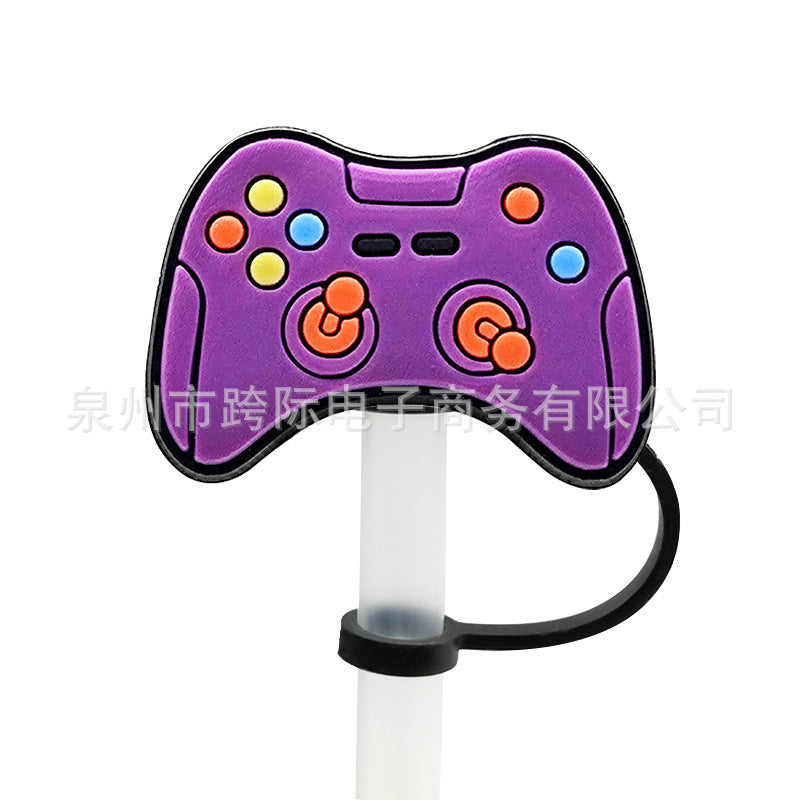 Wholesale 10pcs Game Style Straw Cap Silicone Dust Plug Cute Anime Party Casual Decorations