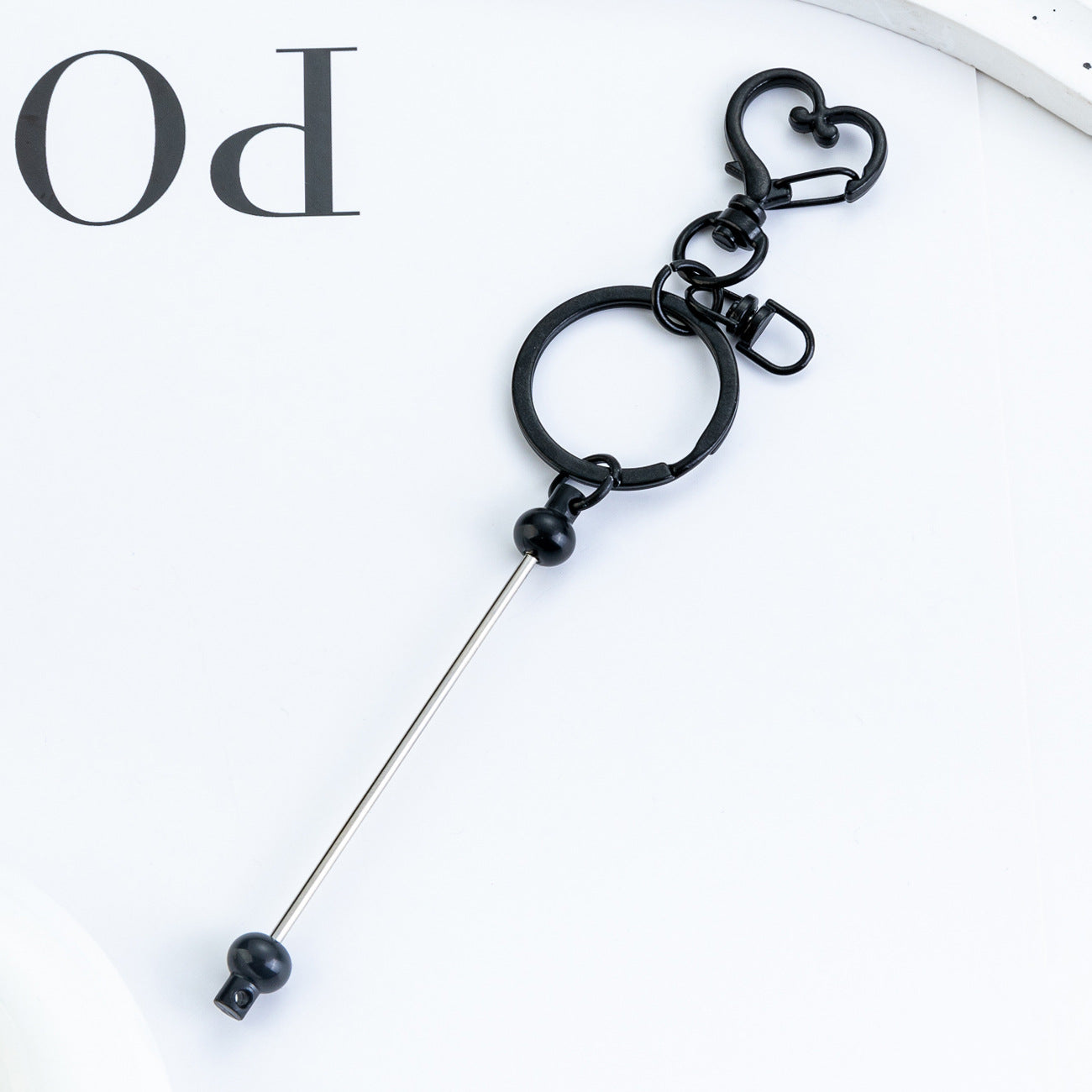 Wholesale DIY Beaded Heart Keychain Pendant Event Commemorative Small Gift Keychain Creative Luggage Pendant Keychain