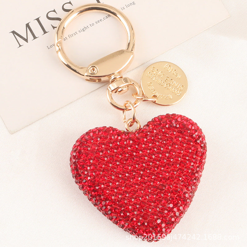 Wholesale Creative diamond heart keychain